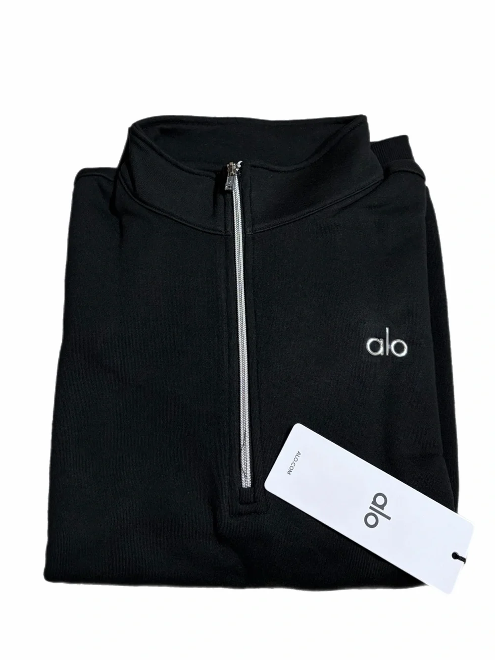 NWT ALO Accolade 1/4 Zip Pullover (Black) Size Large